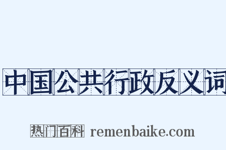 中国公共行政反义词是什么意思的图片